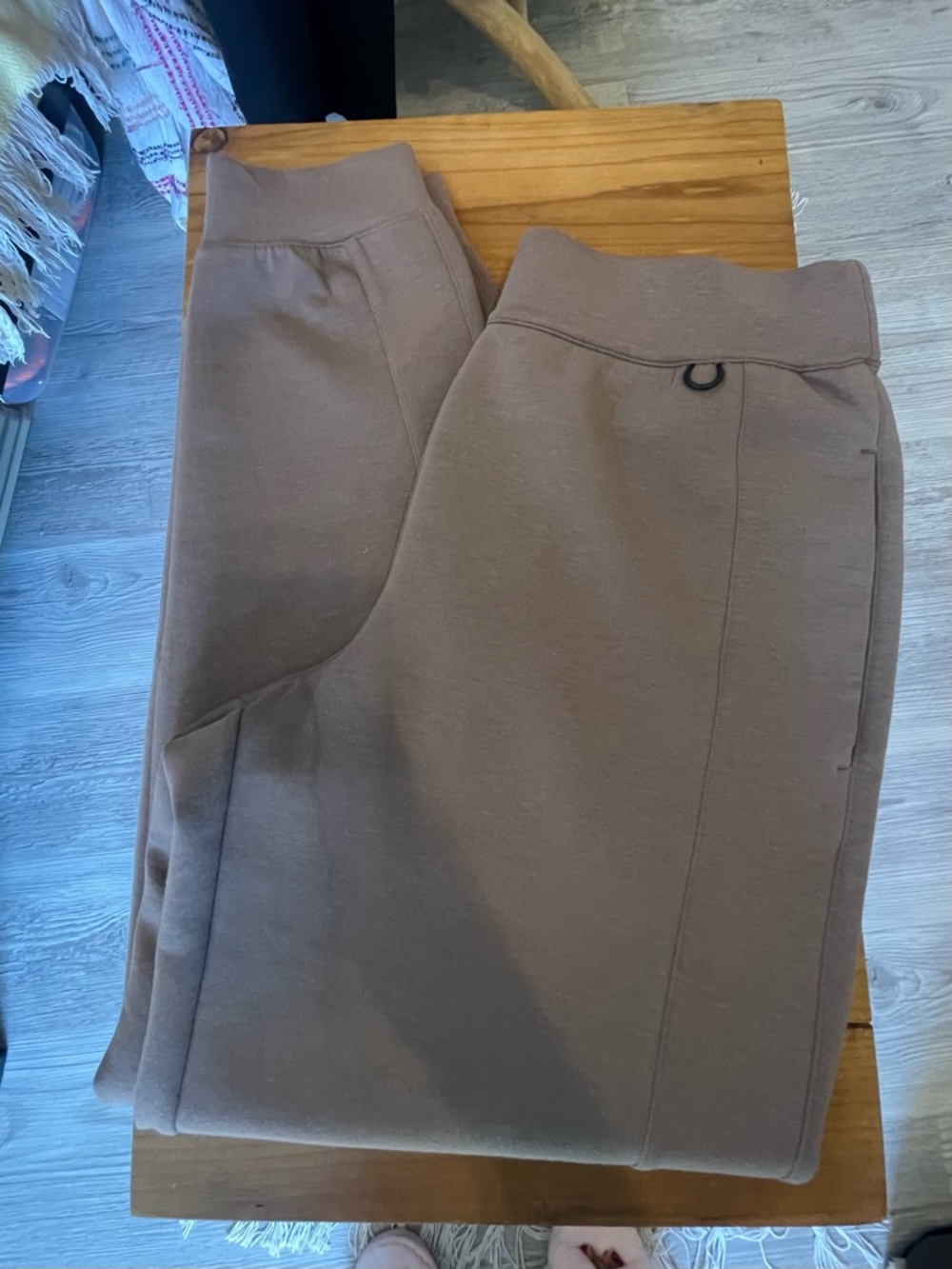 Nike Women’s Dri-FIT 24.7 Mid-Rise Ankle Length Training Pants in Taupe